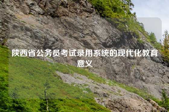 陕西省公务员考试录用系统的现代化教育意义