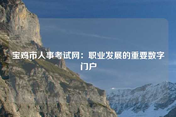 宝鸡市人事考试网：职业发展的重要数字门户