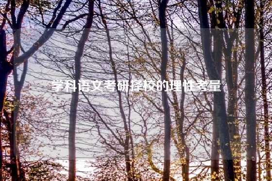 学科语文考研择校的理性考量