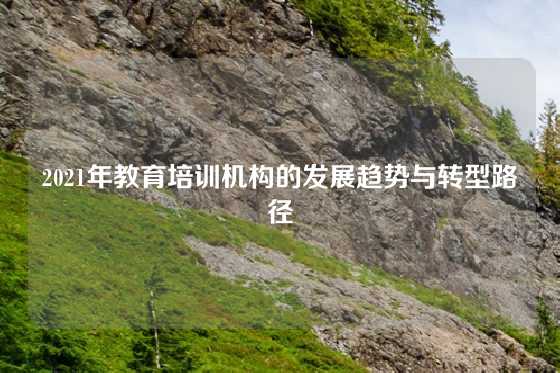 2021年教育培训机构的发展趋势与转型路径